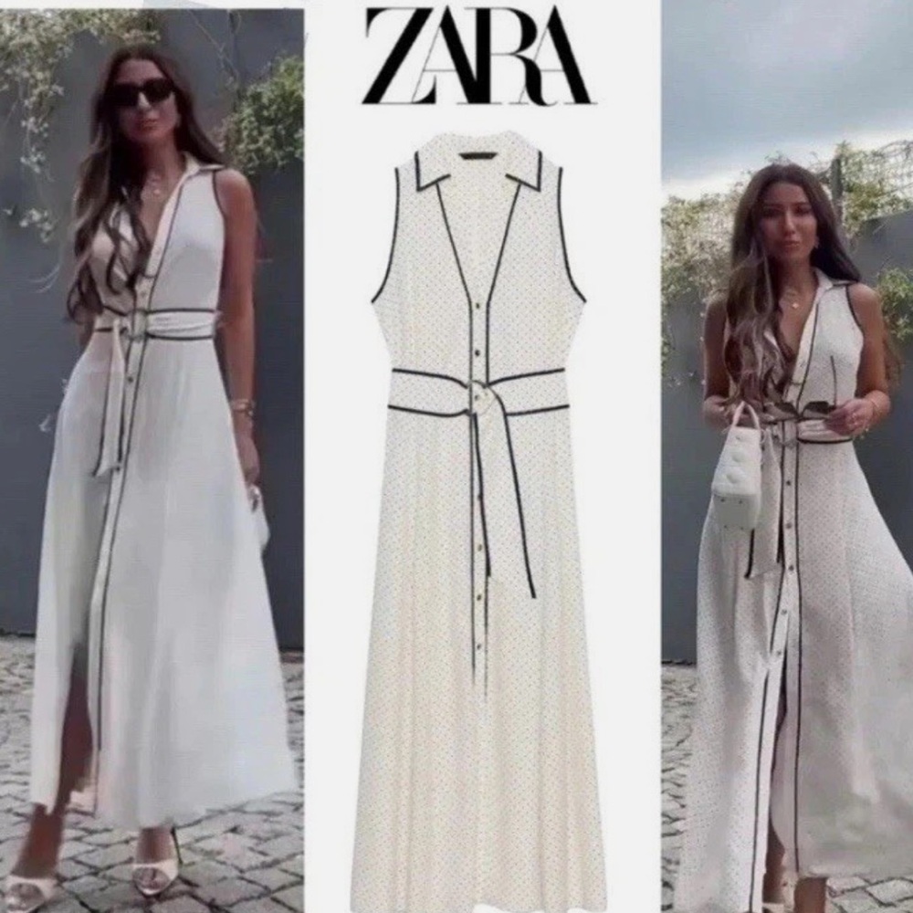 NWT Zara Polka dot Maxi Dress